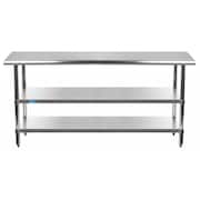 AMGOOD 30x72 Prep Table with Stainless Steel Top and 2 Shelves AMG WT-3072-2SH